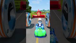 Funny Cars vs Spinning Venom Leg Smashy Bollards amp Crazy Hands – BeamNGdrive [upl. by Ninnetta262]