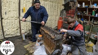 REBUILDING THE ENGINE MASSEY 1200 RESTORATION [upl. by Farlie]