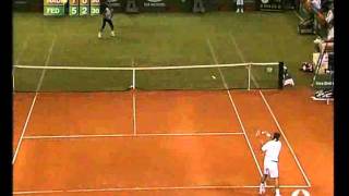 ATP 2007 Exhibition Match  Battle Of Surfaces  Federer vs Nadal Highlights [upl. by Elleinahc913]