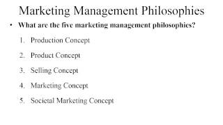 Production Concept in Marketing Management [upl. by Seow132]