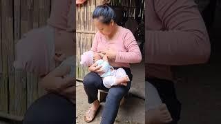 breastfeeding breastfeeding newbornfeeding baby breastfeeding shortvideo cute trending [upl. by Hcirdeirf]