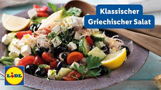 Schneller Griechischer Salat  schnell amp einfach  Lidl Kochen [upl. by Reyotal875]