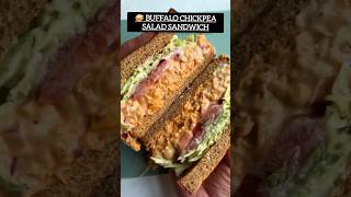 🥪 Buffalo Chickpea Salad Sandwich with Ranch Slaw 🌱  Easy Healthy amp Delicious shorts sandwich [upl. by Estus718]