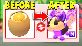 Trading from EGG to MEGA NEON PET in Adopt Me [upl. by Eceerehs]