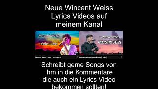 Neue Wincent Weiss Lyrics Videos für euch wincentweiss shorts fyp [upl. by Nosylla422]