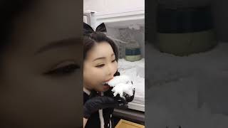 mix freezer frost foryou iceeatingmukbang [upl. by Ecneitap]