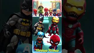 Team Avengers Part 2 Spiderman🆚 Batman🆚 Ironman🆚 Captain America Transform coffindance tileshop [upl. by Wells]