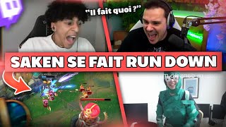 SAKEN SE FAIT RUN DOWN SUR SON LIVE  Best Of LoL 835 Réactions [upl. by Llenaj]