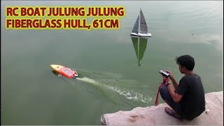 RC BOAT JULUNG JULUNG 2 fiberglass rc boat hulls  video lama [upl. by Eniamahs]