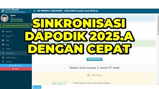 CARA SINKRONISASI APLIKASI DAPODIK VERSI 2025A SEMESTER GANJIL  CARA SINKRON DAPODIK VERSI 2025A [upl. by Legge]