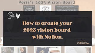 HOW TO CREATE YOUR 2023 VISION BOARD WITH NOTION [upl. by Lrig512]