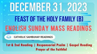 31 December 2023 English Sunday Mass Readings  Feast of the Holy Family of Jesus Mary and Joseph [upl. by Damalas75]