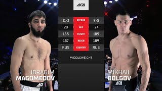 Ибрагим Магомедов vs Михаил Долгов  Ibragim Magomedov vs Mikhail Dolgov  ACA 166 [upl. by Anelra644]