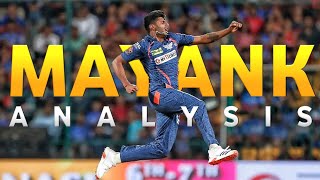 Mayank Yadav Detailed Bowling Action Analysis [upl. by Ayoted]