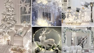 🎄100 CHRISTMAS DECOR IDEAS 2024  WHITE CHRISTMAS DECORATIONS IDEAS  CHRISTMAS TRENDS 2024 🎄 [upl. by Esyahc]