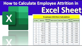 How to calculate employee Attrition Report in Excel Sheet  Hindi  BeExcelExpert Attrition [upl. by Postman]