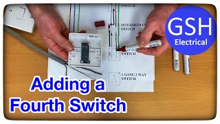 Wiring Diagram  Adding Another Switch to a 2 Way and Intermediate Switched Lighting Circuit [upl. by Anival]