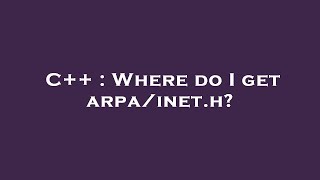 C  Where do I get arpaineth [upl. by Astrix]