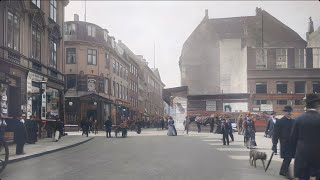 🇩🇰 Strøget i 1800tallet 🇬🇧 The Copenhagen street Strøget in the 1800s [upl. by Anneg]