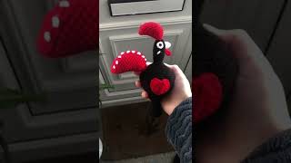 Crochet Nando’s chicken logo  handmade by me crochettalia [upl. by Eentruok]