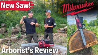 NEW Milwaukee Dual Battery Chainsaw  Full Review [upl. by Airun]