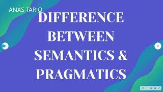 Semantics vs Pragmatics  Semantics and Pragmatics difference  Meaning [upl. by Nomelihp225]