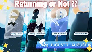 New Spirit Group 😍 Returning or Not ❌ August 7 ✨ 4 Travelling Spirits ❄️ Sky Children of the light🕯️ [upl. by Spiegleman]