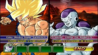 Goku SSJ VS Freezer Full Power Con Niveles De Poder Dragon Ball Z Budokai Tenkaichi 3 [upl. by Benil]