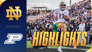 Highlights at Purdue  Notre Dame Football [upl. by Fraze750]