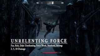 The Elder Scrolls V Skyrim  Top 5 Shouts  Unrelenting Force [upl. by Ellednahs]