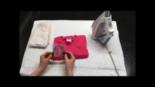 How to apply Reflective Heat Transfer Instructions Heat Press Iron On Letters [upl. by Aikemehs]