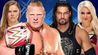 Brock Lesnar and Ronda Rousey vs Roman Reigns and Alexa Bliss [upl. by Nnylyar216]