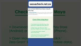 How to Check Sassa Grant Using Moya App shortsfeed sassa shortsyoutube [upl. by Litman]