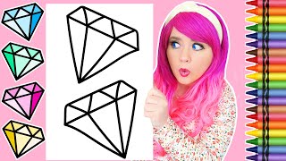 Coloring Diamonds 💎 Coloring Page  Crayola Crayons [upl. by Marnie]