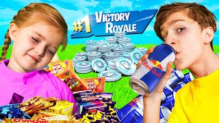 Last To Stop Playing NEW Fortnite Wins 10000 VBUCKS Challenge Ft H1ghSky1 And Little Sister [upl. by Ellinnet179]