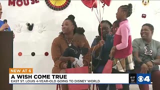 East St Louis preschooler gets trip to Disney World from MakeAWish foundation [upl. by Anailuig]