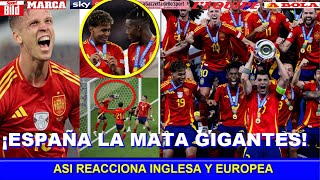 🔥 ASI REACCIONA PRENSA INGLESA y EUROPEA a TITULO de ESPAÑA vs INGLATERRA EUROCOPA 2024 [upl. by Homovec]