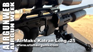 AIRGUN WEEK 2022  AirMaks Katran Long 25 Cal  Exceptional quality Lightweight amp FUN to shoot [upl. by Kanya332]