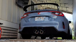 Tomei Expreme Ti Dual Exit Titanium Catback Exhaust quotType Dquot  2023 Honda Civic Type R FL5  Start [upl. by Frodeen]