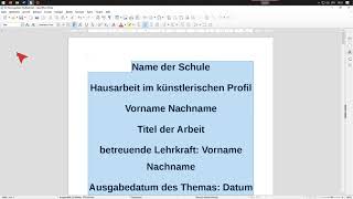 LibreOffice Titelblatt [upl. by Nissie]