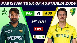 PAKISTAN vs AUSTRALIA 1st ODI MATCH LIVE SCORES  PAK vs AUS MATCH LIVE COMMETNARY  AUS BAT [upl. by Seagraves]