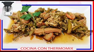 REVUELTO DE TAGARNINAS GAMBAS Y BOLETUS EN THERMOMIX [upl. by Romine]