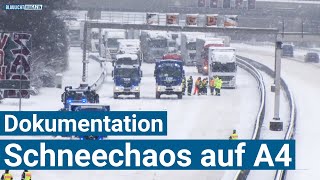 Dokumentation Schneechaos auf der A4 am 8 Februar 2021 [upl. by Chinua]