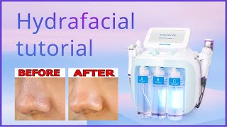 Hydrafacial Tutorial  How To Use Hydrafacial  Skin Care Treatment Step by Step [upl. by Yellehs]