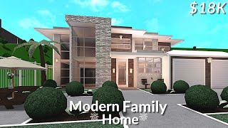 ROBLOX BLOXBURG Modern Family Home part1  18k [upl. by Roselba]