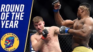 Stipe Miocic vs Francis Ngannou wins round of the year  Ariel Helwani’s MMA Show [upl. by Williamsen528]