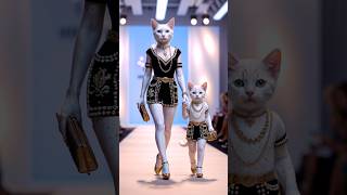 Cat and Kitten 😻Walk With Western Look🐾 💞cat baby shorts trending [upl. by Roanna]