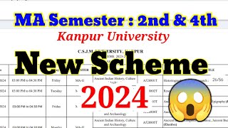 Kanpur University MA New Scheme 2024  official Update  New Exam Date आ गई 😱 [upl. by Mellicent]