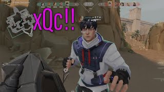 xQc WAS IN MY VALORANT GAME Valorant comp [upl. by Llevart]