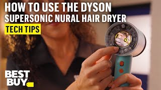 Controls on the Dyson Supersonic Nural Hair Dryer – Tech Tips from Best Buy [upl. by Adnolehs]